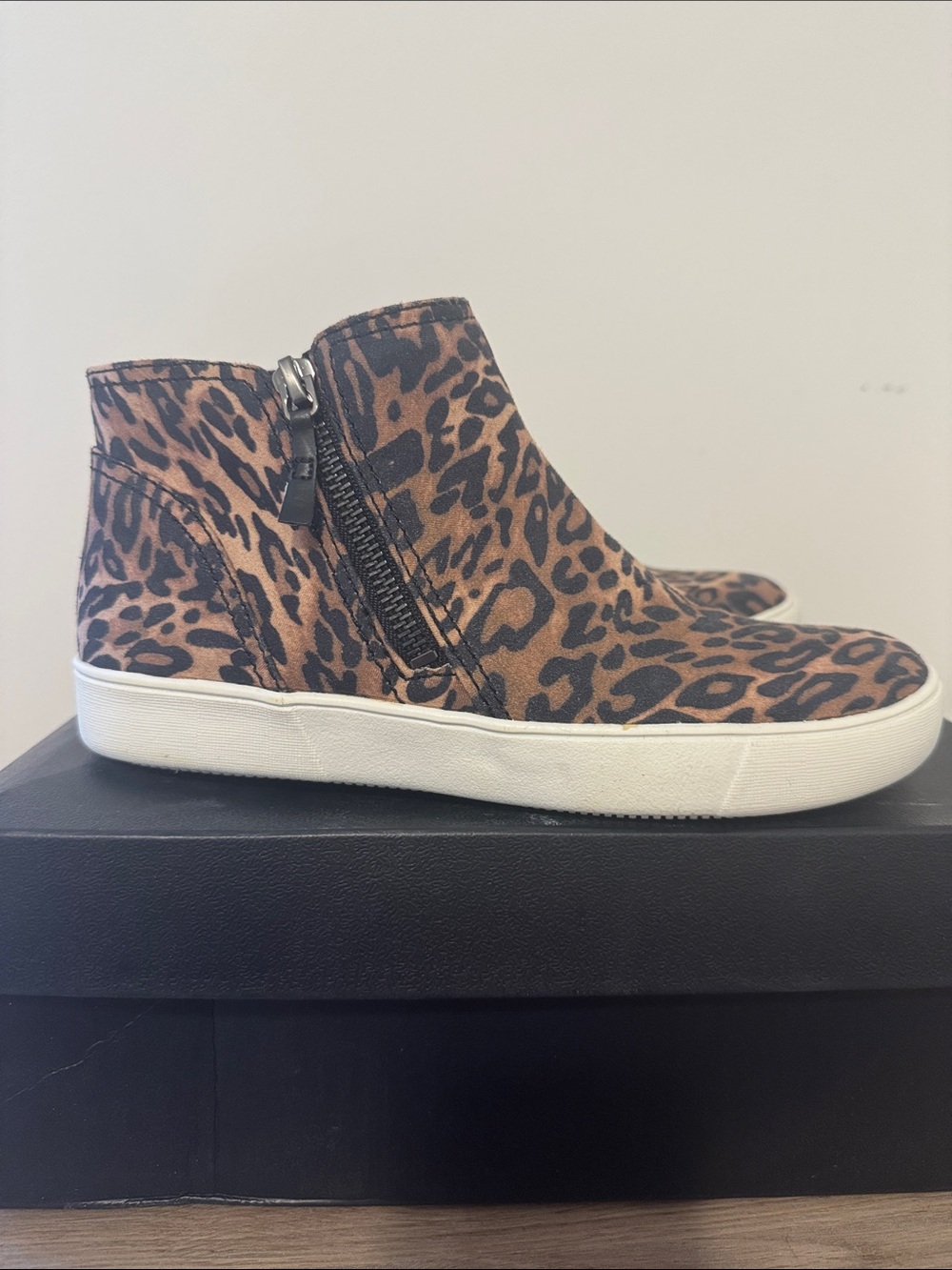 Naturalizer Leopard Print Sneaker in Brown and Black